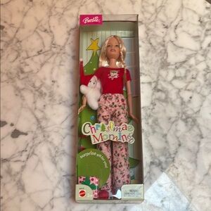 2004 Barbie Christmas Morning Doll - Red and Pink